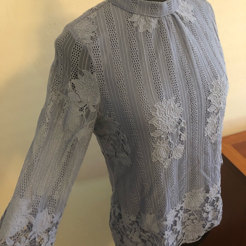 Beautiful Lilac High Neck Shirt